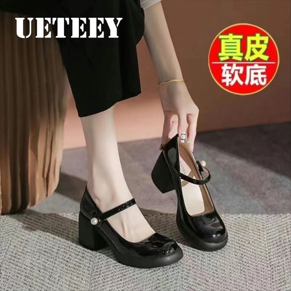 UETEEY  giày búp bê Mary Jane Lolita Đế da mềm đế êm thời trang Nhẹ nhàng Thể thao Tự tin Phù hợp Nhẹ FLF23B0KH4 46Z231112
