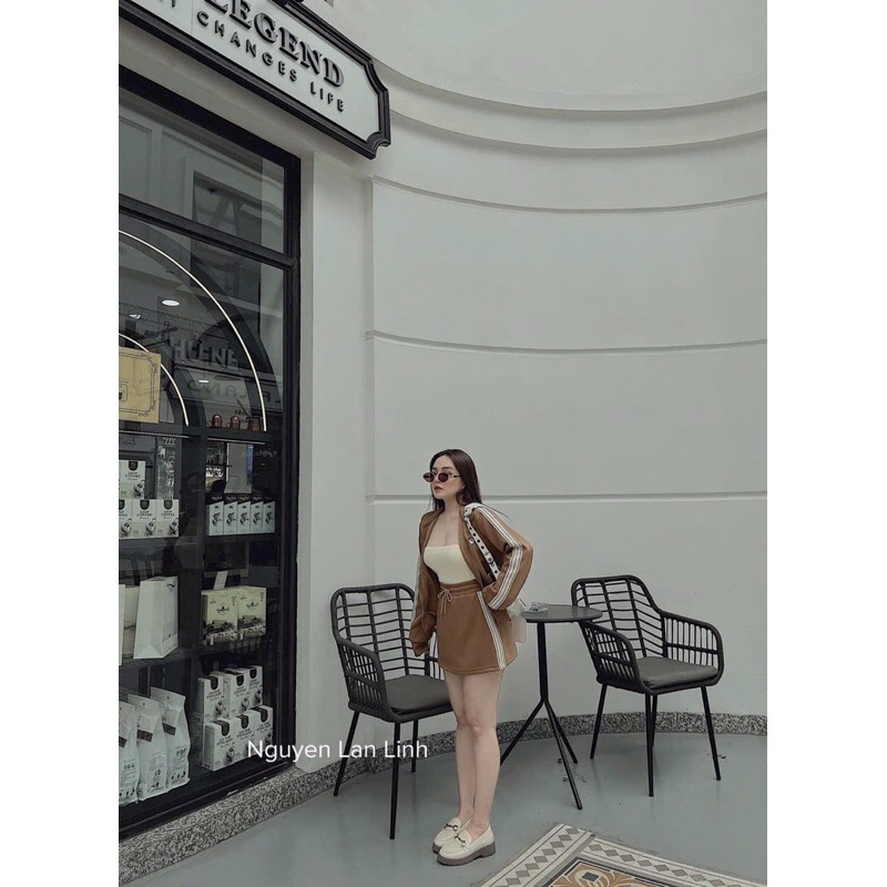 Set áo khoác chân váy