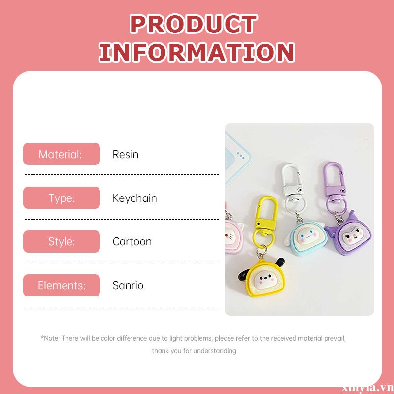 🌺🌺SANRIO Móc Khóa Hình Búp Bê Hoạt Hình kuromi melody cinnamoroll pochacco Dễ Thương Mới