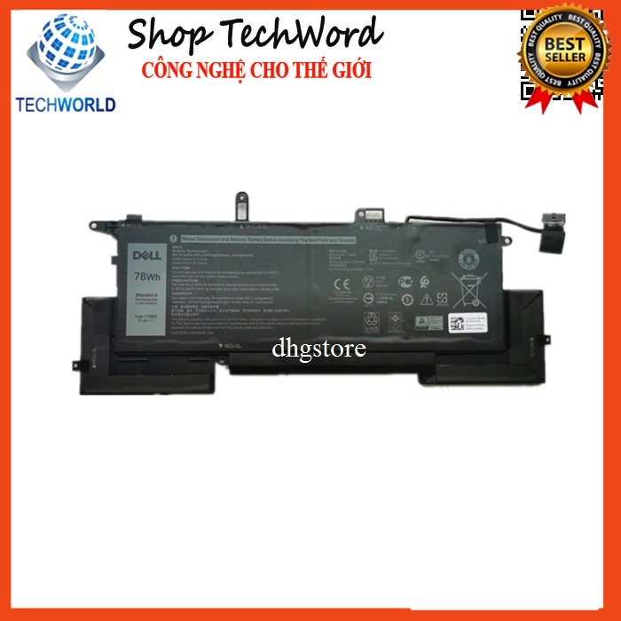 Pin Laptop Dell Latitude 7400 2in1, 9471 2in1, 7146W, 78Wh