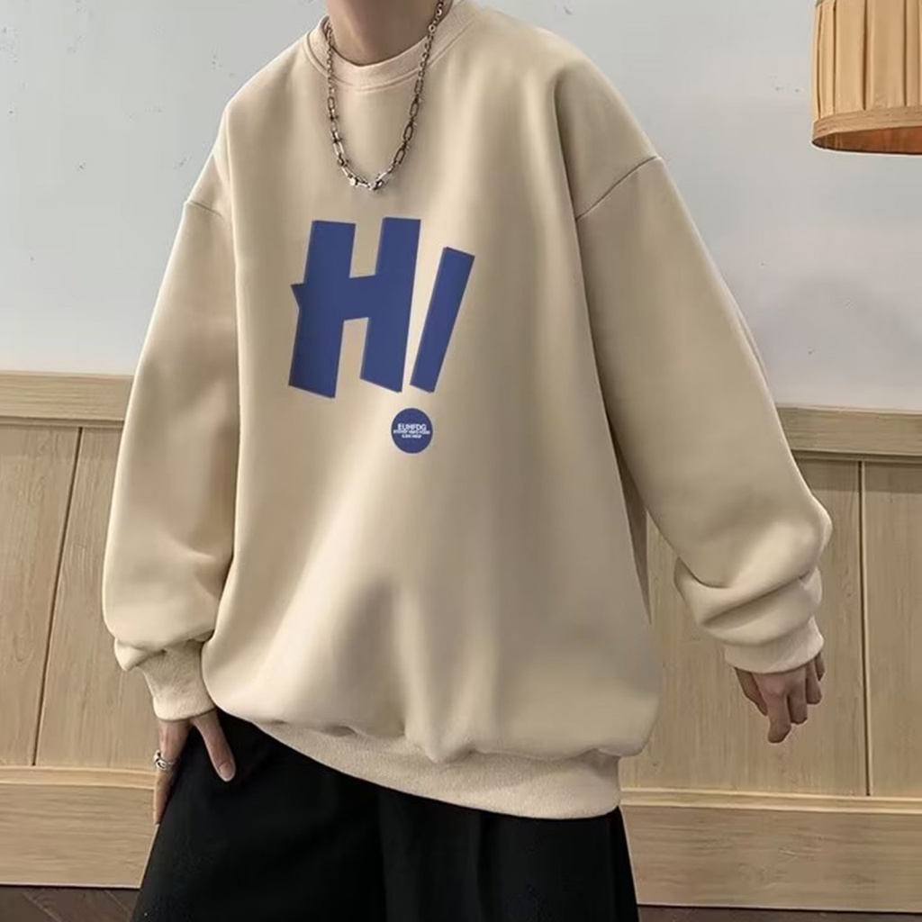 Qianzh.cl Áo sweatshirt Thể Thao Tay Dài Mềm Mại Ấm Áp In Chữ Phong Cách vintage Dành Cho Nam