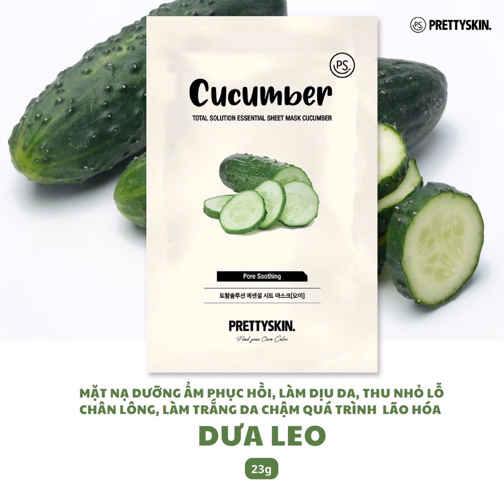 Mặt nạ giấy Hàn Quốc Pretty Skin dưỡng da 23ml