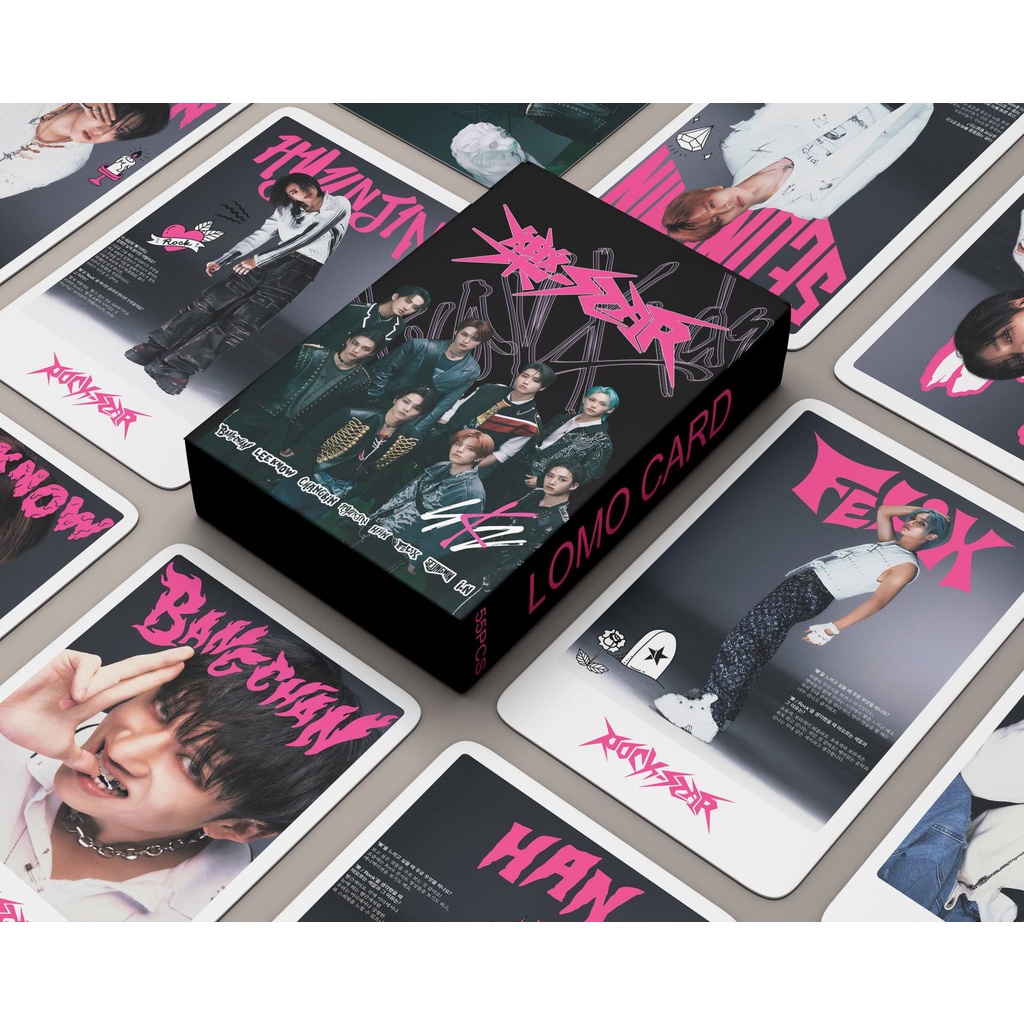 Hộp 55 Ảnh lomo card Nhóm Nhạc kpop stray kids - star