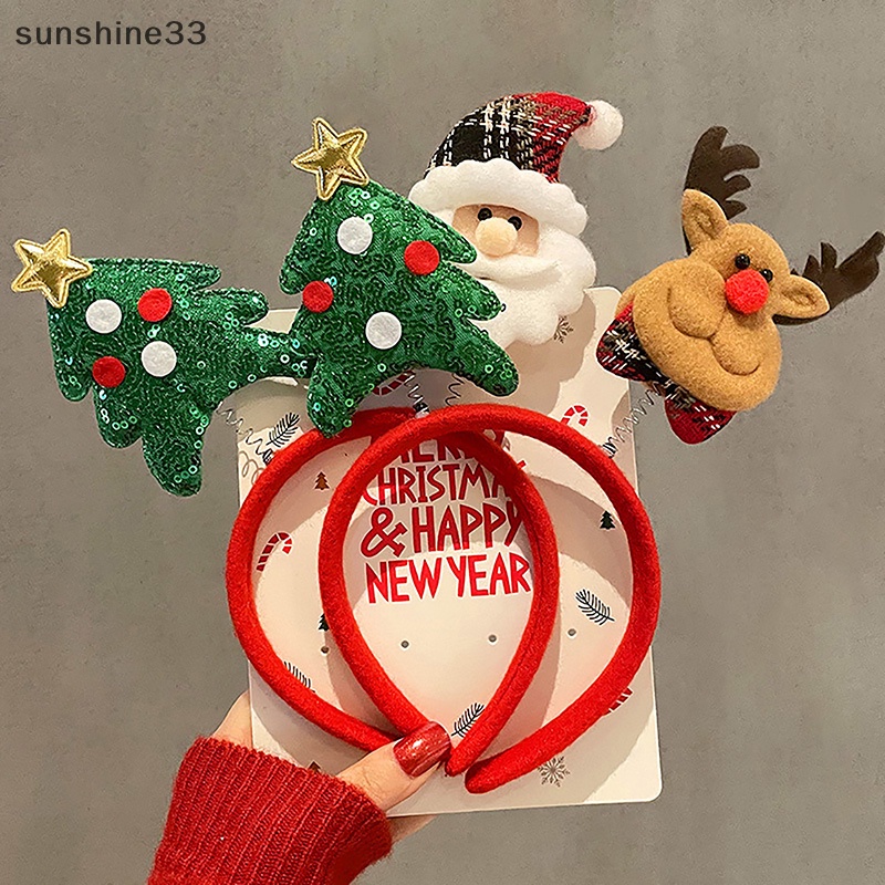 Su Băng Đô Cài Tóc Hoạt Hình Ông Già Noel Tuần Lộc Giáng Sinh Chúc Mừng Năm Mới