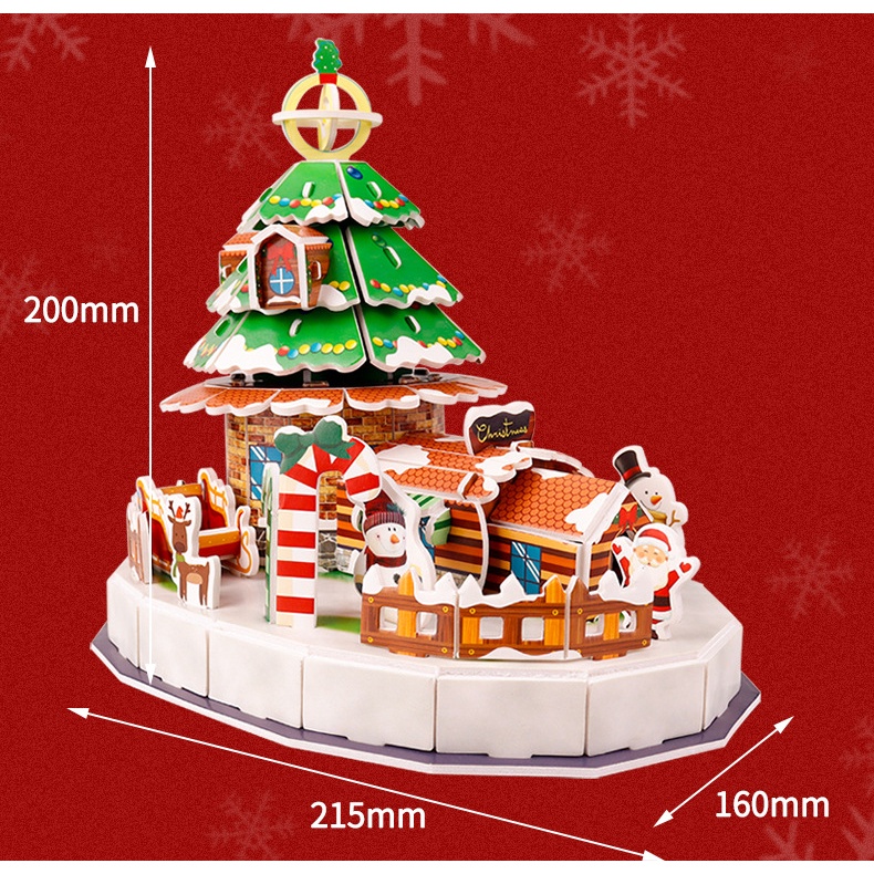 Mô Hình 3d Ba Chiều handmade Giáo Dục Sớm Cho Bé Trai Bé Gái diy Chủ Đề Giáng Sinh