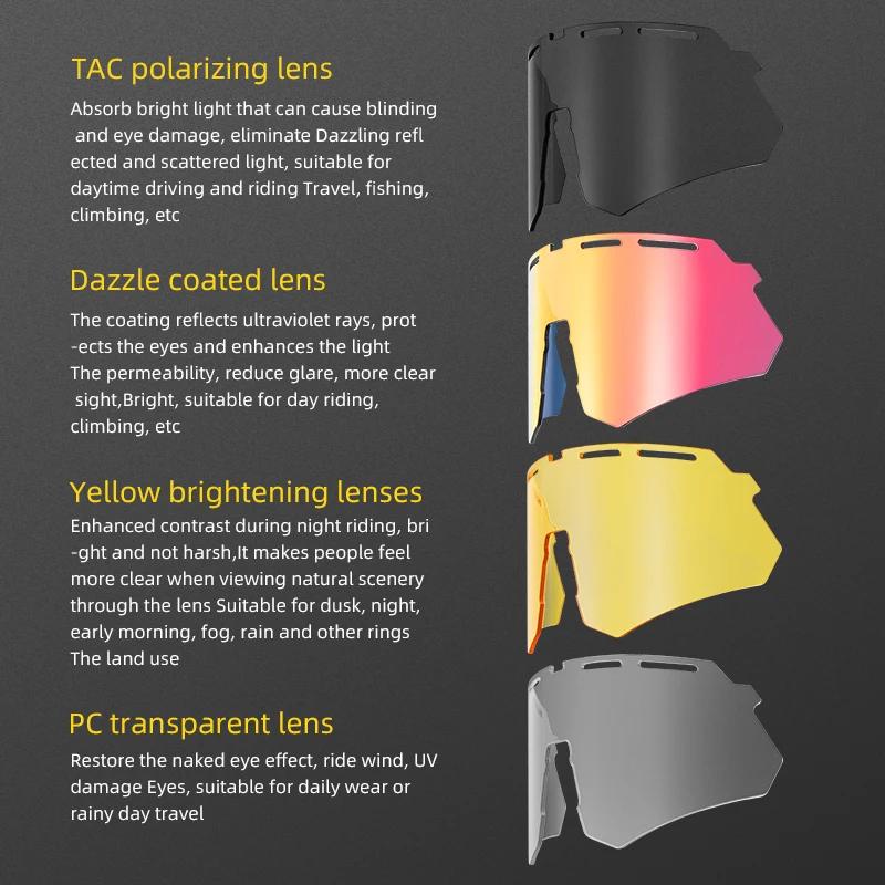 Rockbros Kính Mát Phân Cực 4lenses Thể Thao Ngoài Trời Cho Nam Và Nữ
