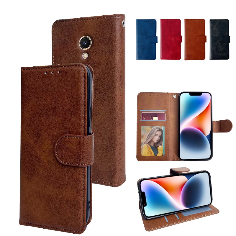 Bao Da Lật Cho Meizu M6S Di Động Flip Sang Trọng Nhiều Màu Sắc Dự Phòng Khe Cắm Thẻ