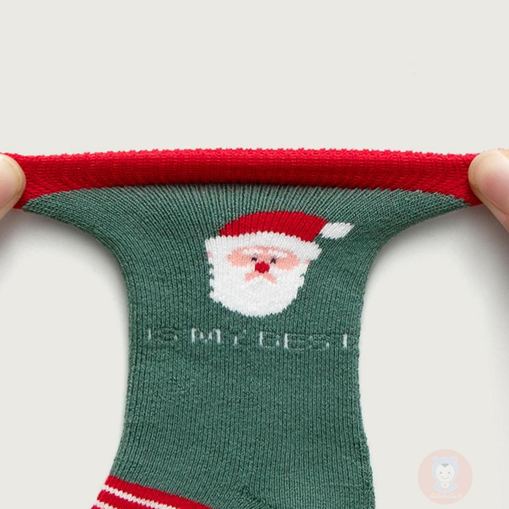 Laa6-giày Giáng Sinh Bằng cotton Dày Ấm Áp Cho Bé