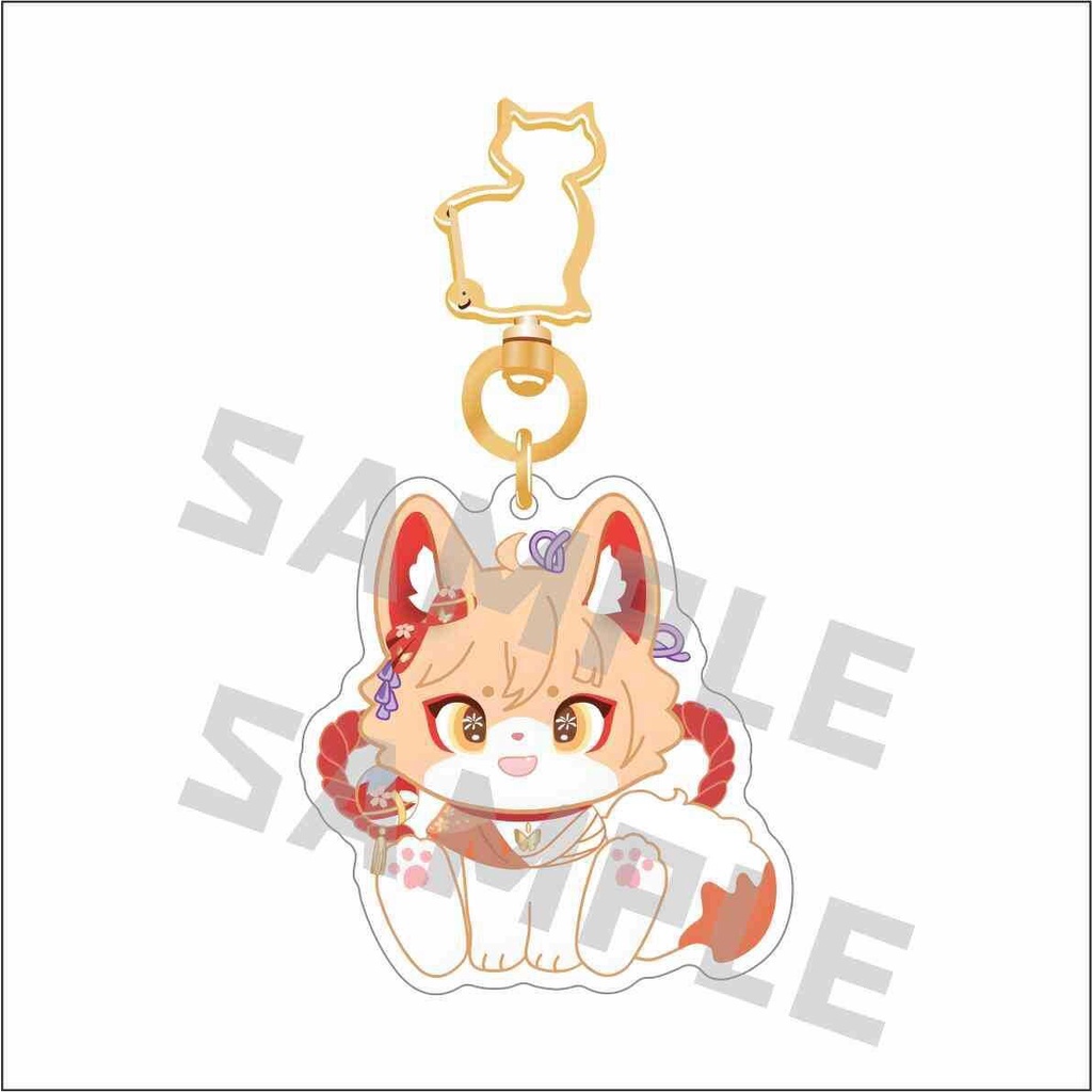 Móc khoá Genshin Impact Cat Anime KeyChain Meow Kaveh Baizhu Kirara Phụ Kiện Trang Trí Túi xách Balo