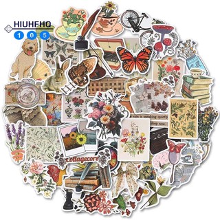 Bộ 50 Miếng Dán Trang Trí Sổ Tay Chống Thấm Nước Kiểu vintage