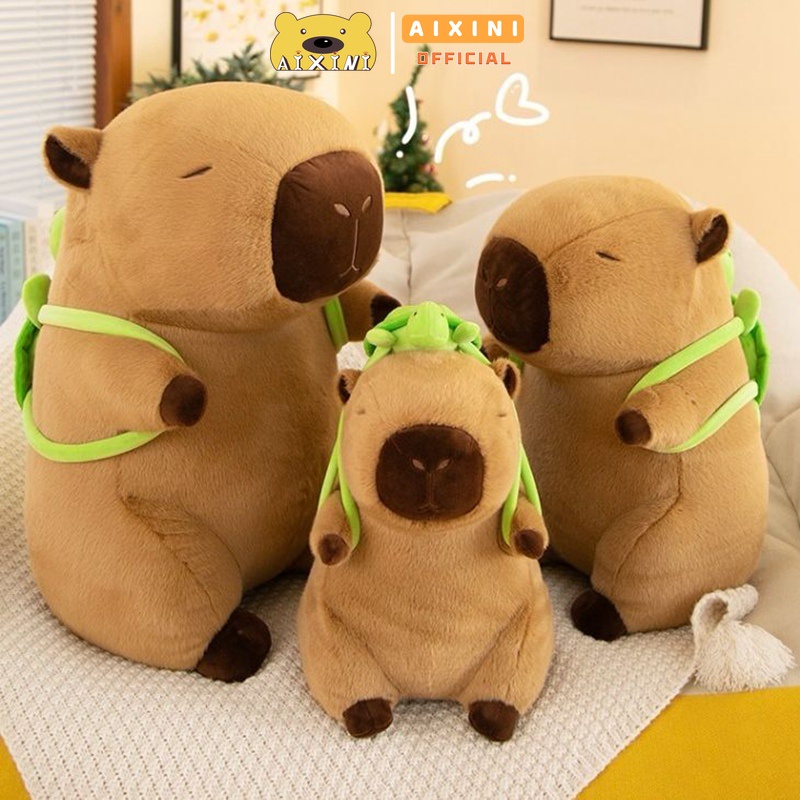 Capybara Mới- Búp Bê Nhồi Bông capybara Hình Rùa Con Xinh Xắn