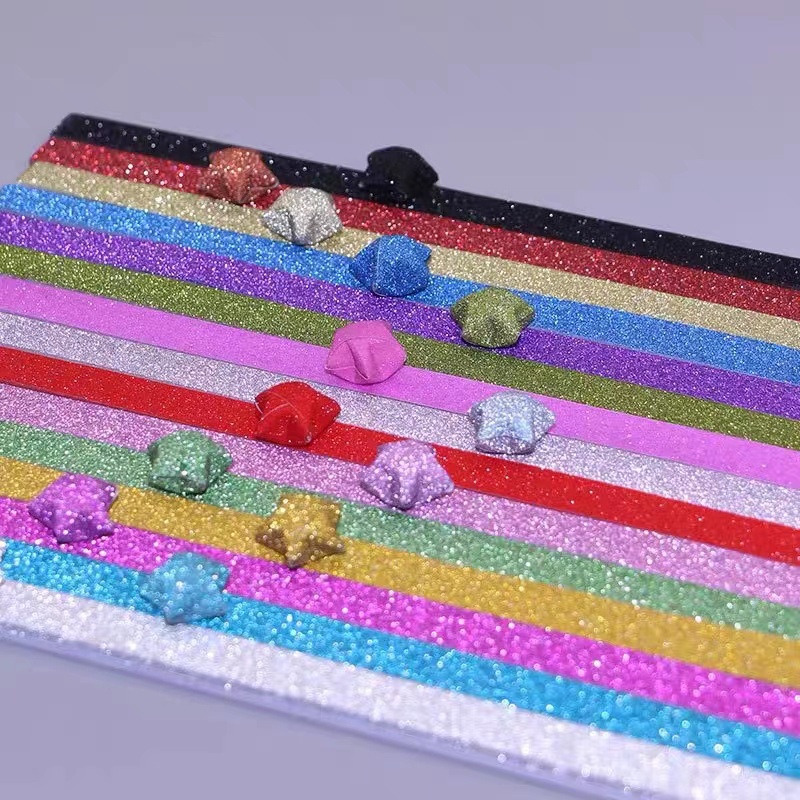 Set 360 / 520 Tờ Giấy Gấp Origami Họa Tiết Ngôi Sao Lấp Lánh