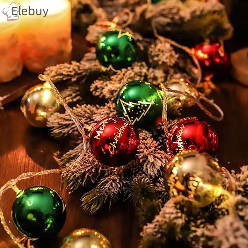 Dây Đèn led 1.5m Hình Bóng Tròn Ngôi Sao Chống Nước Trang Trí Cây Thông Noel