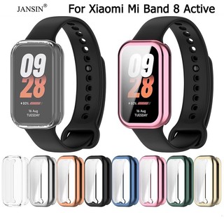 Jansin Ốp Silicone Bảo Vệ Mặt Đồng Hồ Xiaomi Mi Band 8 Active  Watch