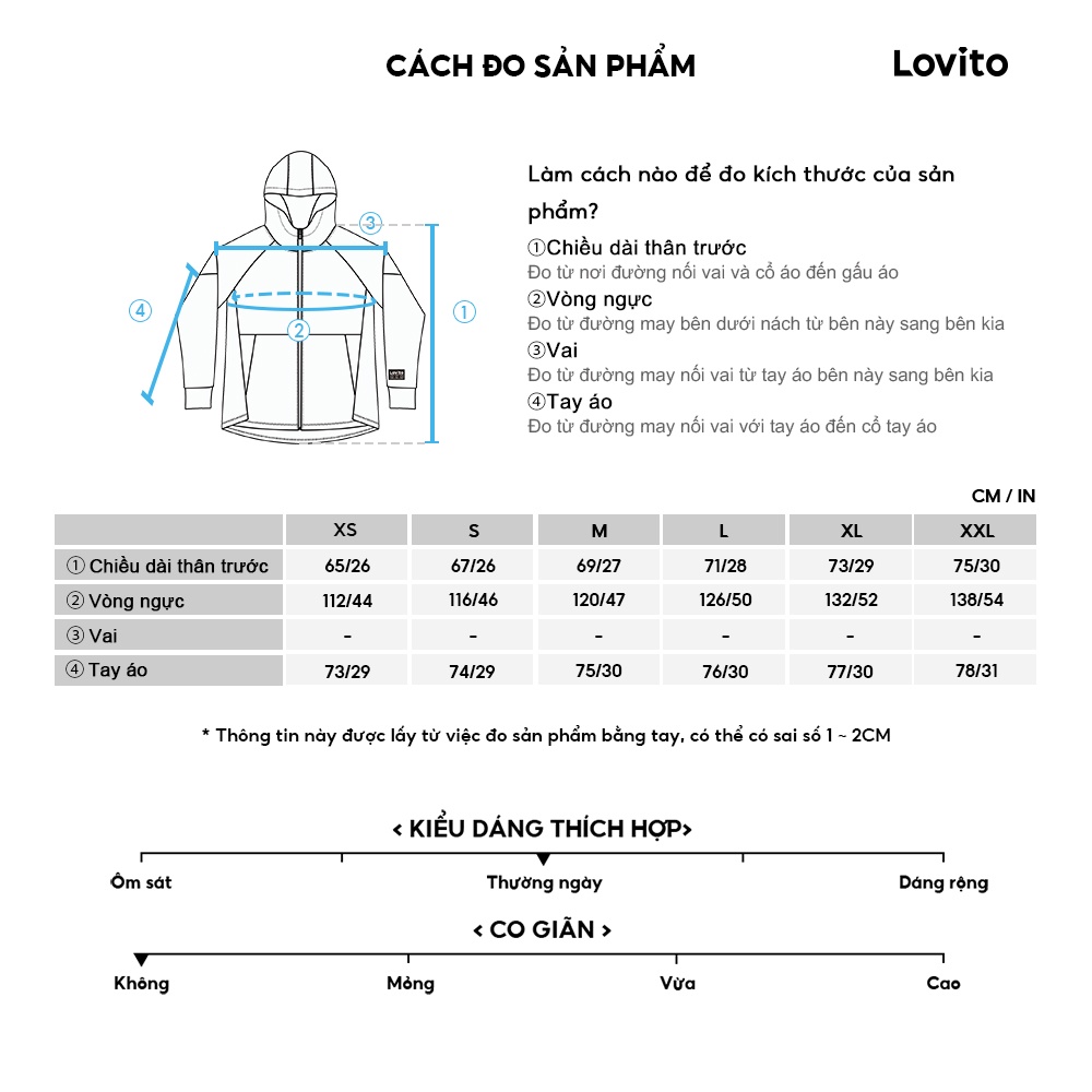 Lovito Áo khoác băng tương phản trơn thông thường dành cho nữ LNE29371 (Trắng)