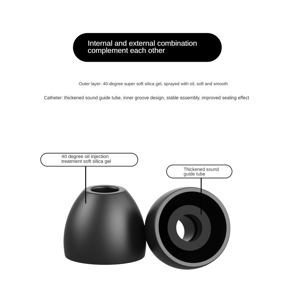 Jcally Nút Bọc Đầu Tai Nghe Nhét Tai em03 Bằng Silicon Kích Thước s m l