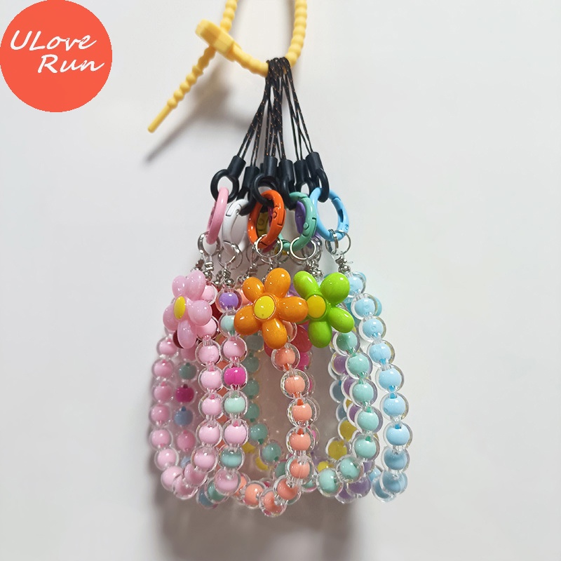 Uloverun Vòng Tay Chuỗi Hạt Gắn Điện Thoại Chống Rơi Hình Hoa Hướng Dương Dễ Thương Thời Trang Cho Nữ vn