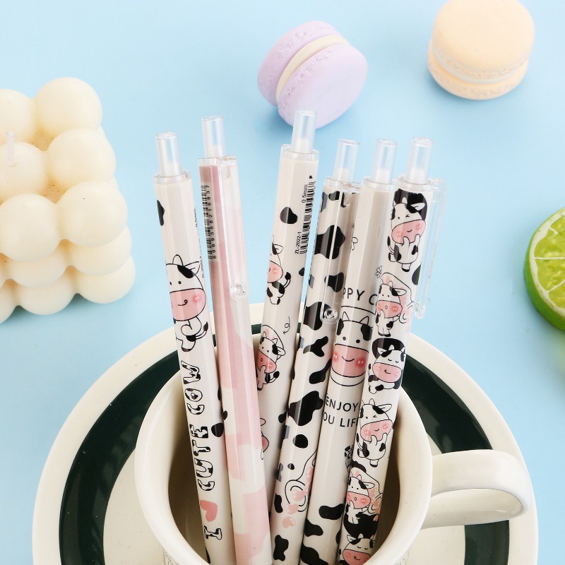 Bút Nước Mực Đen Ngòi 0.5Mm Dạng Nhấn Kiểu Dáng Dễ Thương Cho Học Sinh