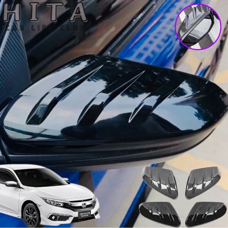 Bìa GƯƠNG HONDA CIVIC FC 2016-2021 MUGEN BLACK CARBON