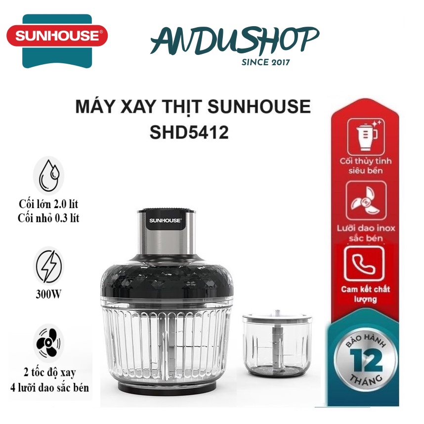 [MẪU MỚI 2023] Máy xay thịt Sunhouse SHD5412