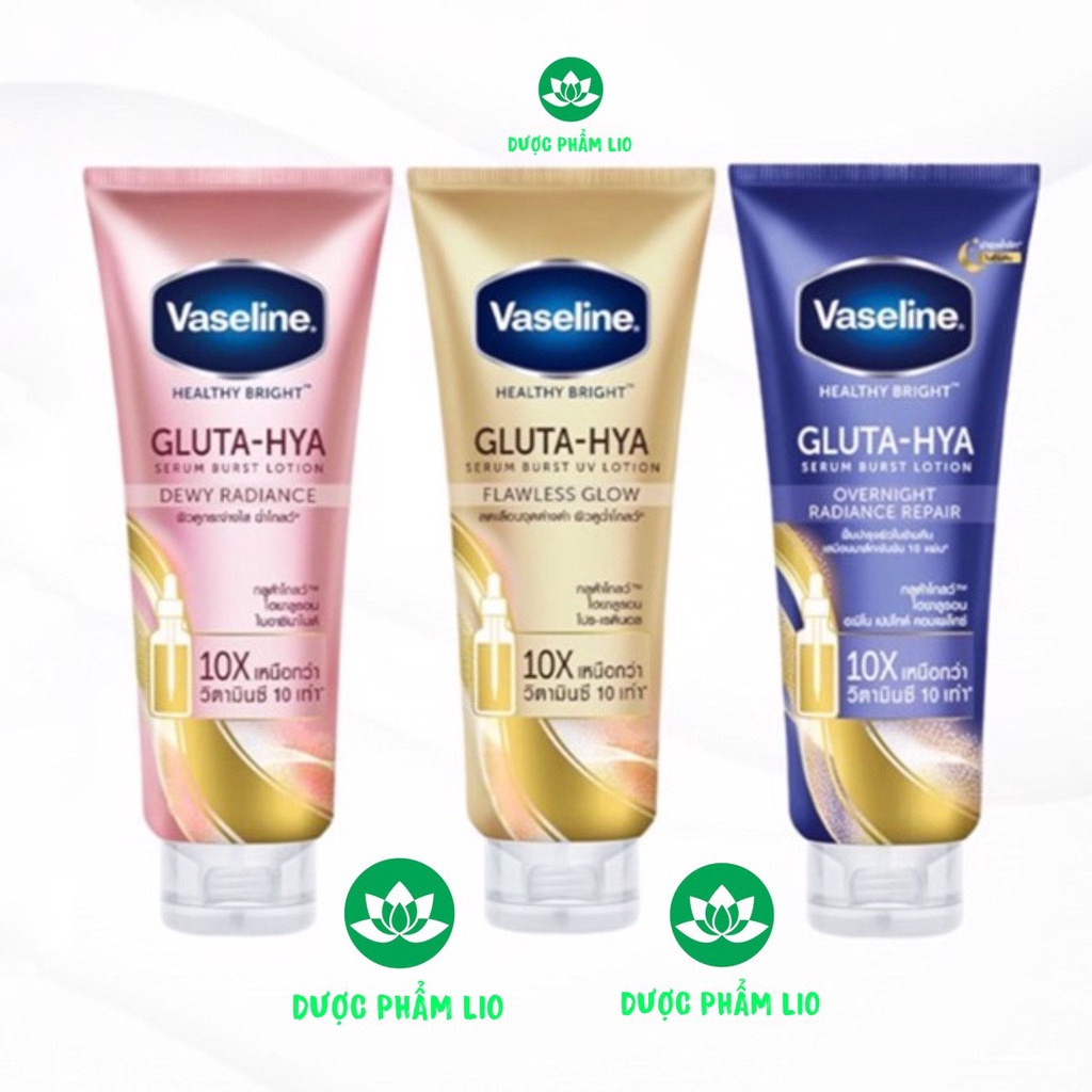 Kem Dưỡng Serum Vaseline Gluta-Hya Dưỡng Da Sáng Mịn Sau 7 Ngày 330 ML Hàng Chuẩn Thái