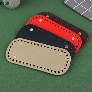 Túi Xách Da pu Đan Len Thủ Công 1pc 8x18cm Hình oval Đáy Dài Có Lỗ vn