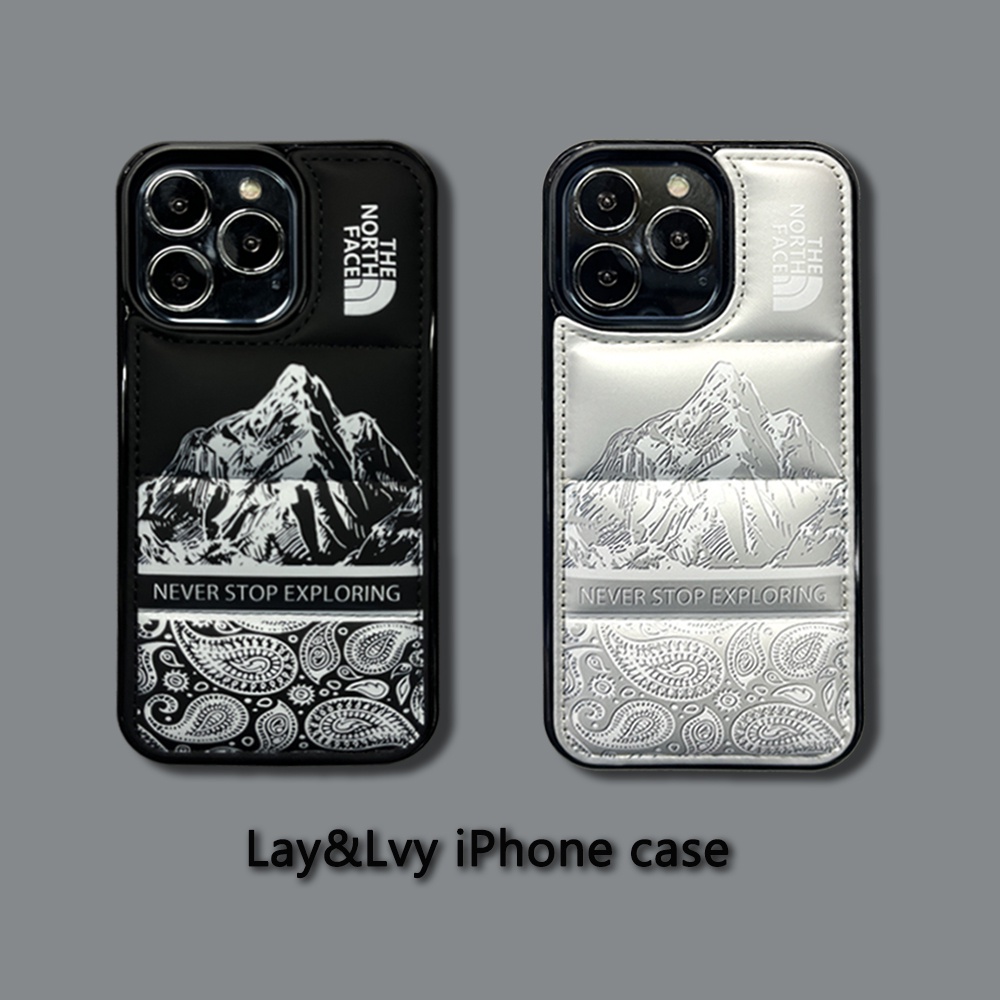 Đường Phố Mặc TheNorthFace TheNorthFace Hoa Điều Xuống Áo Khoác Điện Thoại Thích Hợp Cho iPhone 15Pl