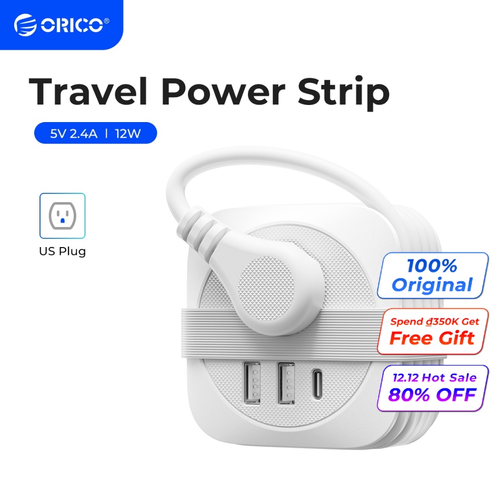 Bảng Mạch Sạc ORICO Mỹ 450 Chất Lượng Cao° Dây Nối Dài Góc Chống Cháy An Toàn Đa Năng Dành Cho Đi Du Lịch(AP1)