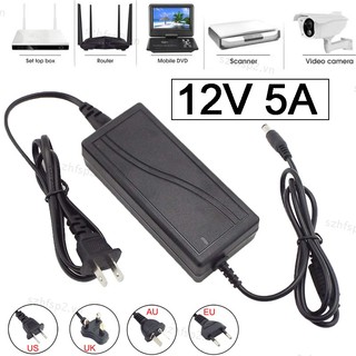 Ac nguồn chuyển đổi 110v 220v sang dc 12v 5000ma 5.5x2.5mm jack vnh3