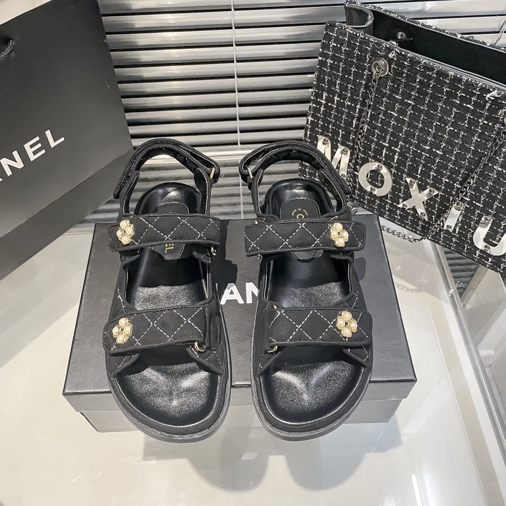 Chanel Dép Sandal In Chữ Thời Trang Dành Cho Nữ