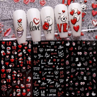 Hama Đề Can Nổi Họa Tiết Hoạt Hình 5d Trang Trí Móng Tay valentine