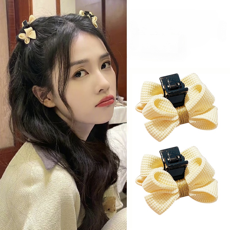 Kẹp Tóc Nơ Hai Mặt Cỡ Nhỏ Dễ Thương
