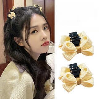 Kẹp tóc nơ hai mặt cỡ nhỏ dễ thương