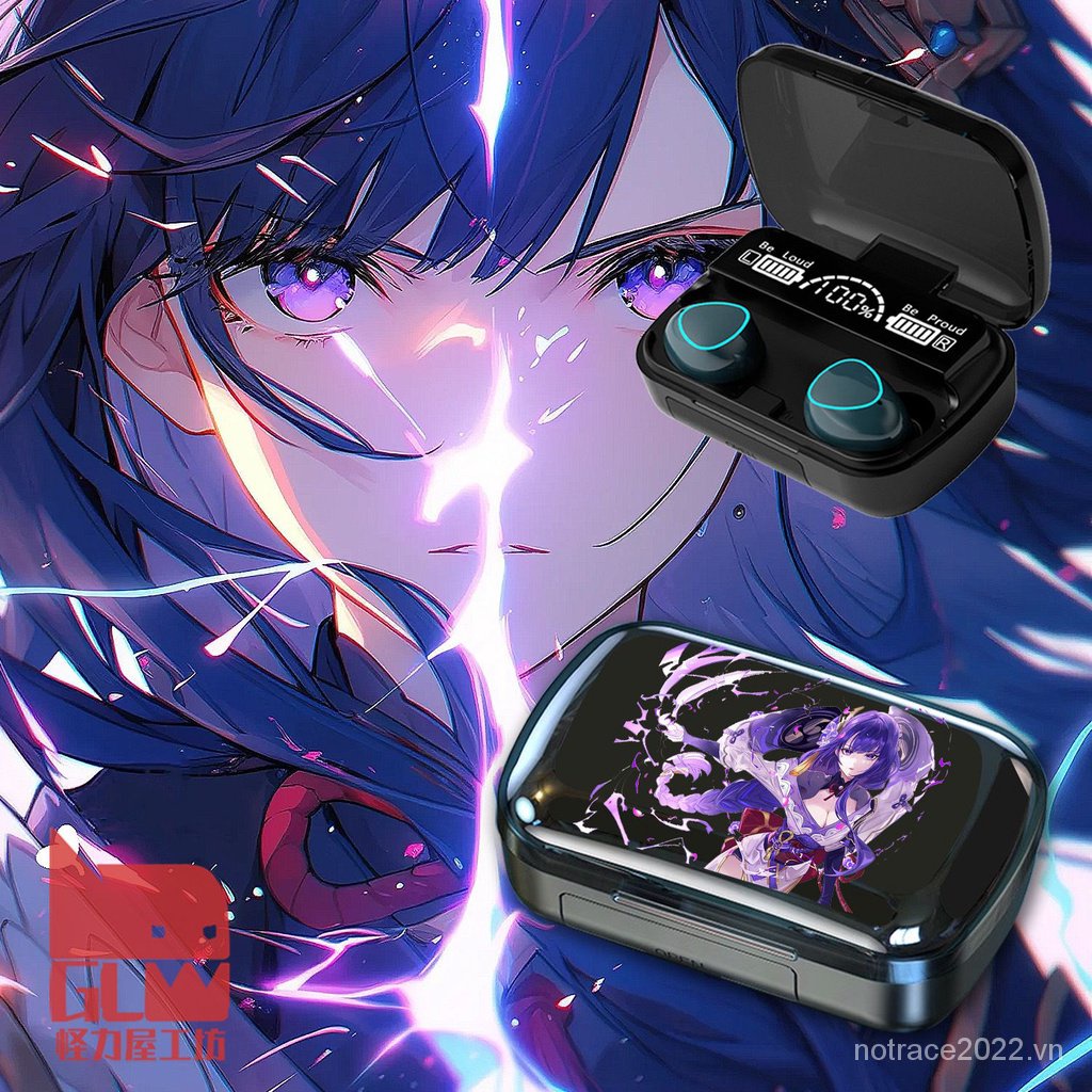 ★Genshin Impact★Tai Nghe Chụp Tai bluetooth Không Dây Có Màn Hình Kỹ Thuật Số