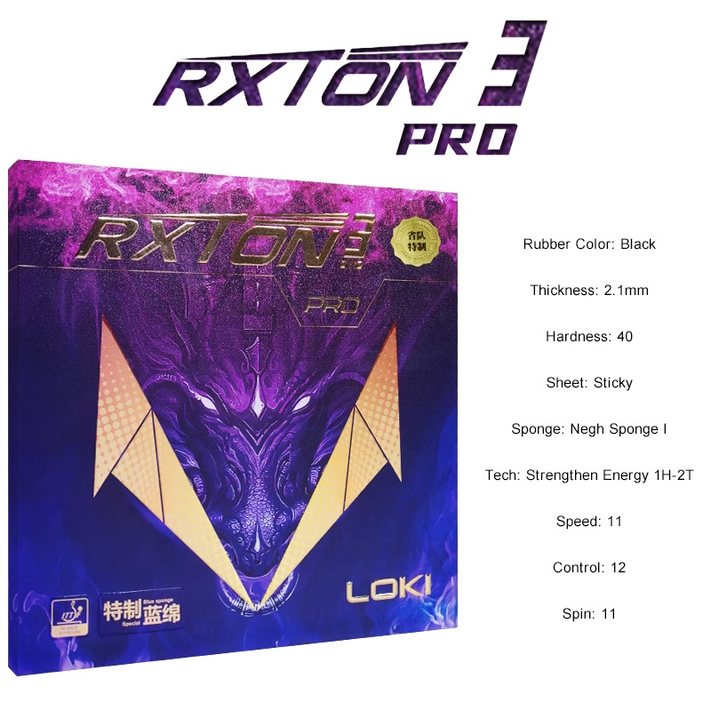 Loki rxton Vợt Bóng Bàn Bằng Cao Su 3-pro 5-pro 9