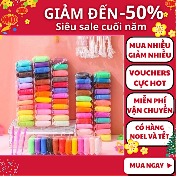 ( 36 màu chỉ 38k ) Đồ chơi đất sét Nhật chất lượng cao không dính tay - Nguyễn Thùy Store