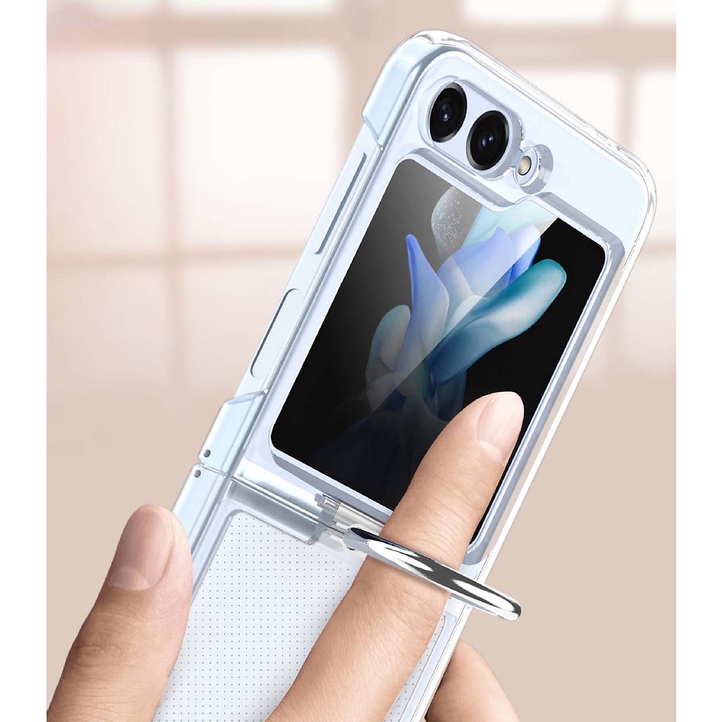 Ốp lưng cho Z Flip 5 samsung trong suốt có vòng treo  - hàng nhập khẩu chính hãng