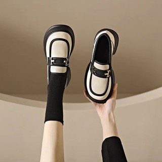 Giày Lười Da Đế Dày Thời Trang Cho Nữ