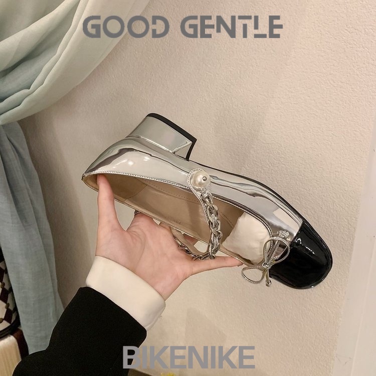 BIKENIKE Giày búp bê giày nữ 2023 NEW Mùa hè Vintage England phong cách thiết lập Mary Jane đơn giày23073137