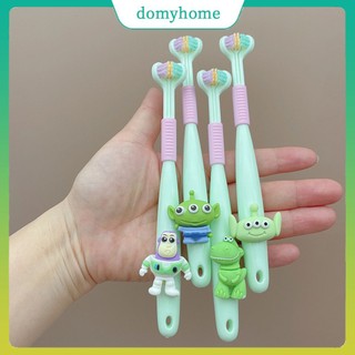 Bàn Chải Đánh Răng 3 Mặt Xoay 360 Độ Kiểu Hoạt Hình Gấu pooh / pachadog Dễ Thương Cho Bé Từ 3-12 Tuổi
