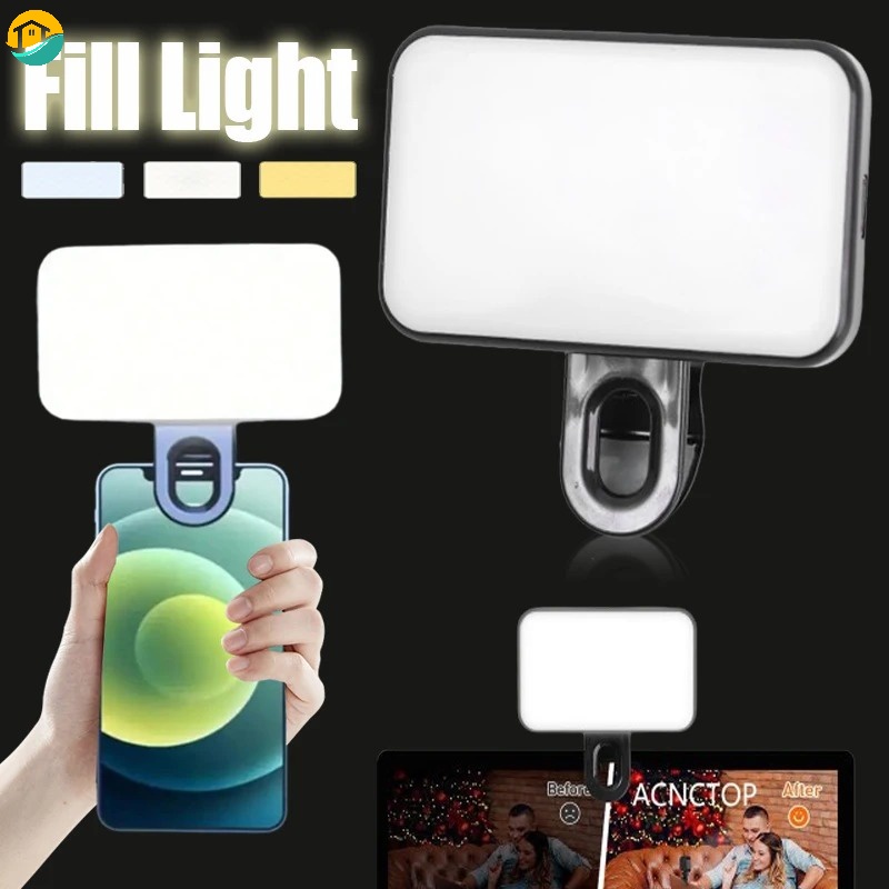 Đèn LED Mini 3 Chế Độ Có Thể Điều Chỉnh Bảo Vệ Mắt Kèm Kẹp Tiện Dụng Cho Điện Thoại / Laptop / Trang Điểm