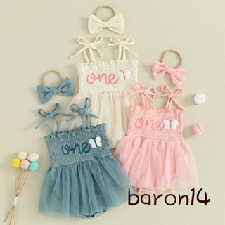 Trang phục sinh nhật cho bé gái Váy liền quần không tay có thắt nơ Quần áo mùa hè