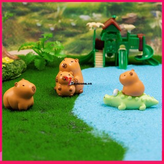 Đồ trang trí búp bê capybara hoạt hình sáng tạo trang trí tiểu cảnh diy