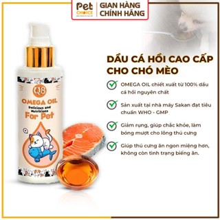 Dầu cá hồi cho chó mèo dưỡng giúp lông mềm mượt và tăng sức đề kháng 150ml (PET 0052) - PetChoice