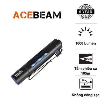 Đèn pin acebeam rider rx 2.0 độ sáng 1000 lumen chiếu xa 105m pin 14500 usb-c