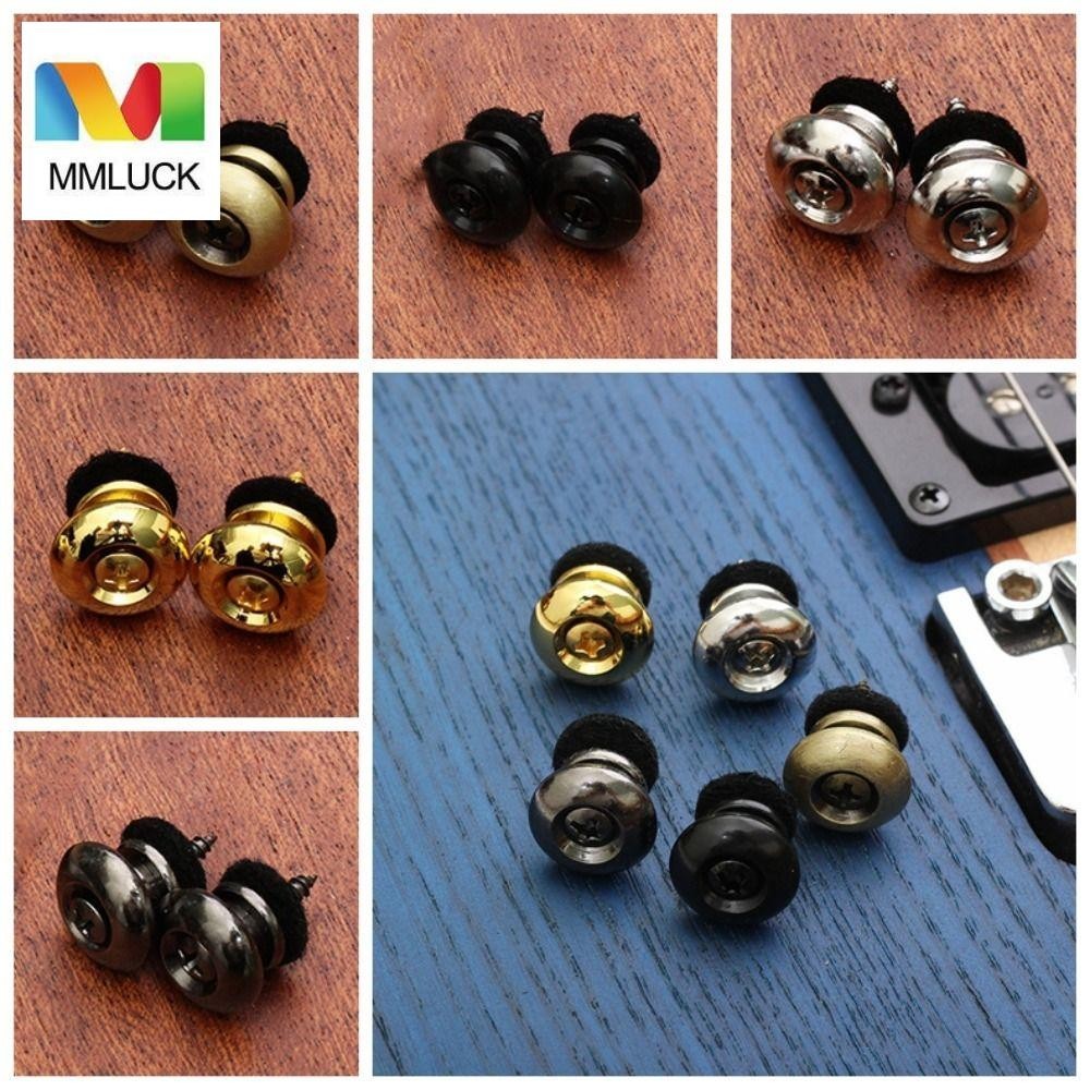 Set 2 Đinh Khóa Dây Đeo Đàn Guitar Điện Chống Trượt Bằng Sắt