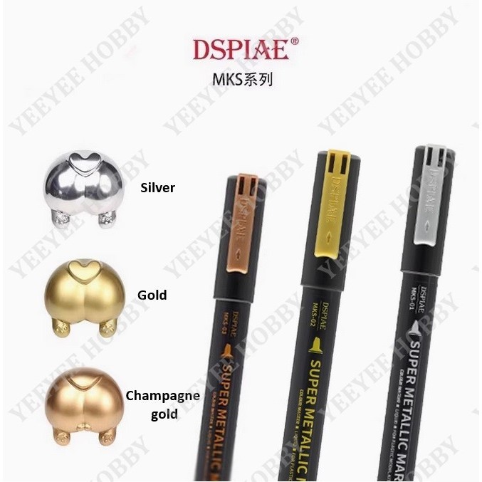 DỤNG CỤ DSPIAE - MKS-01~03 / BÚT TẨY MKE-01 - BÚT MÀU SIÊU KIM LOẠI VỚI HAI ĐẦU THAY THẾ / SUPER MET