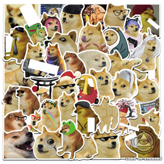  Set 50 Sticker Cheems Doge Meme Chó Vui Nhộn Hài Hước Hình Dán Chống Thấm Nước Trang Trí Mũ Bảo Hiểm Ván Trượt Xe Sổ 