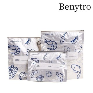 Benytro 10 cái/túi đựng thực phẩm an toàn tủ đông, tái sử dụng, chống rò rỉ, giấy nhôm giữ tươi, dùng cho bếp