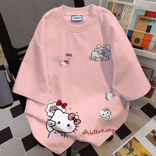 áo phông nữ Hồng sen vintage 100% cotton kiểu dáng cute hàn quốc đẹp  Hello Kitty áo thun mùa hè  salmo local brand
